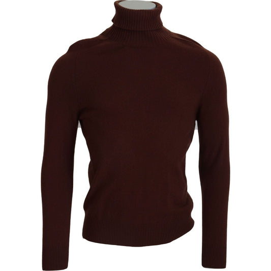 Paolo Pecora Milano | Bordeaux Wool Turtleneck Pullover Sweater  | McRichard Designer Brands