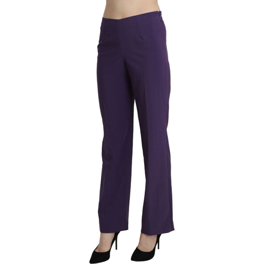 BENCIVENGA | Purple High Waist Straight Dress Trouser Pants  | McRichard Designer Brands