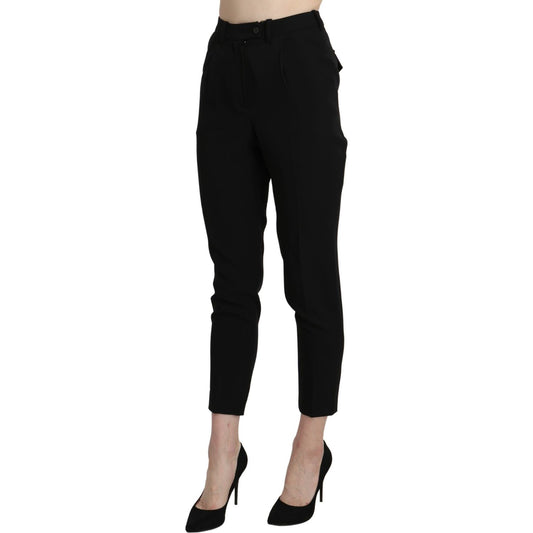 BENCIVENGA | Black High Waist Skinny Cropped Dress Trouser Pant Jeans & Pants | McRichard Designer Brands