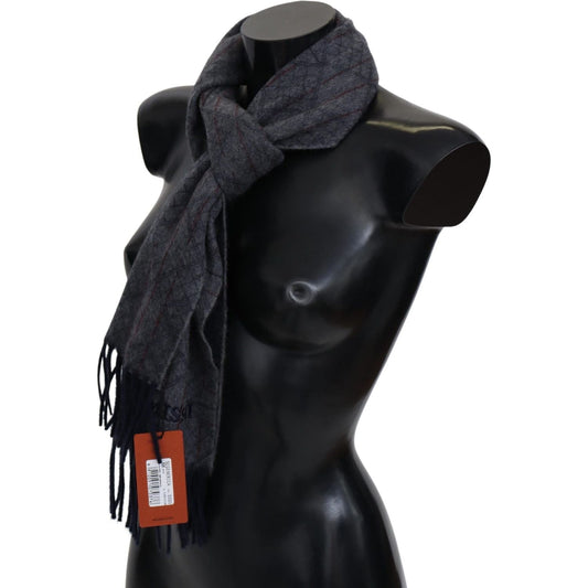 Missoni | Gray Patterned Cashmere Unisex Neck Wrap Scarf | 219.00 - McRichard Designer Brands