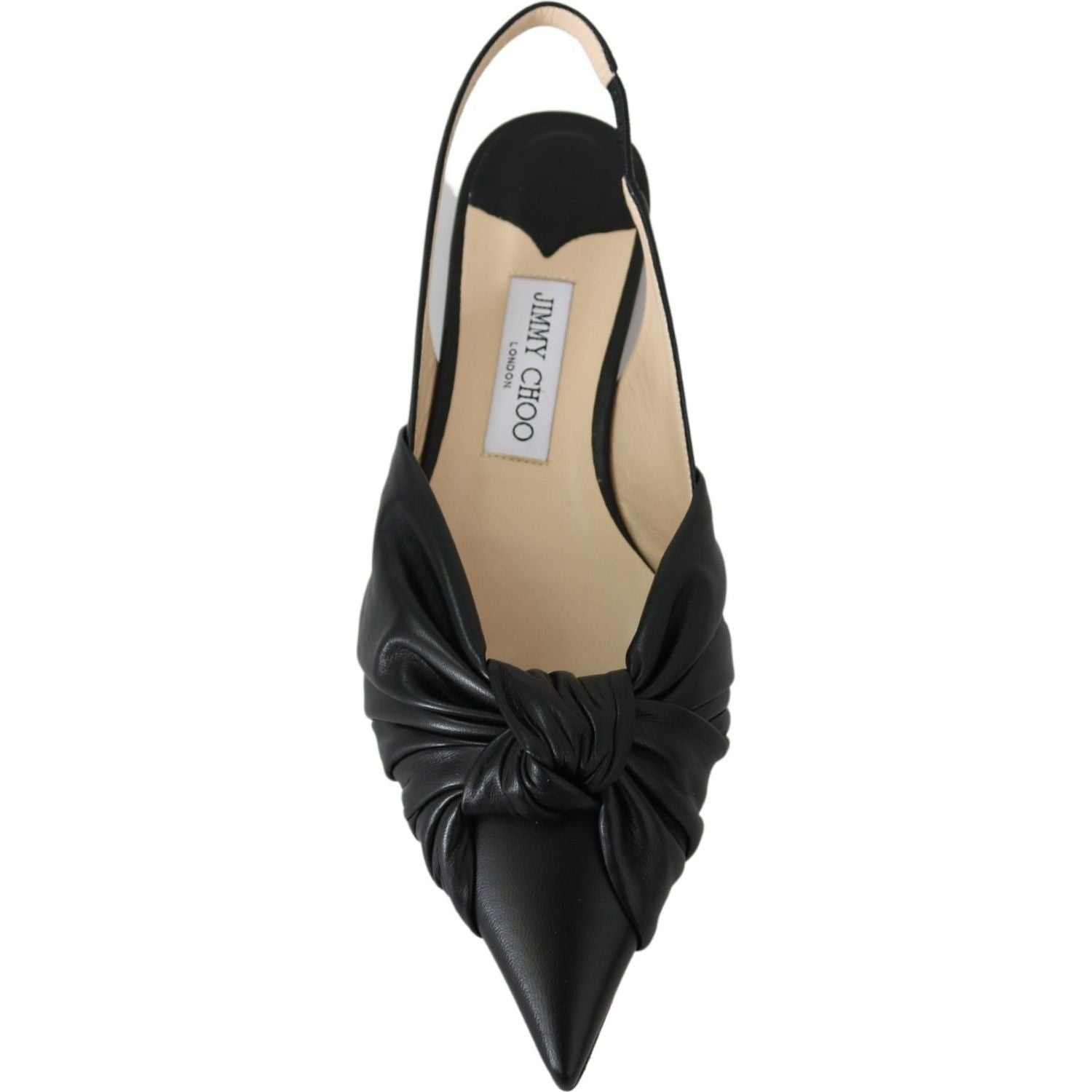 Jimmy Choo | Black Leather Annabell Flat Shoes Shoes | McRichard Designer Brands