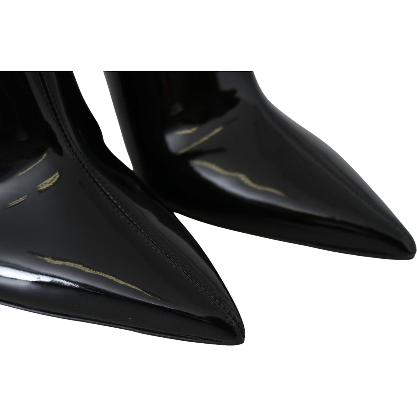Jimmy Choo | Black Leather Blaize 100 Pat Boots Shoes  | McRichard Designer Brands