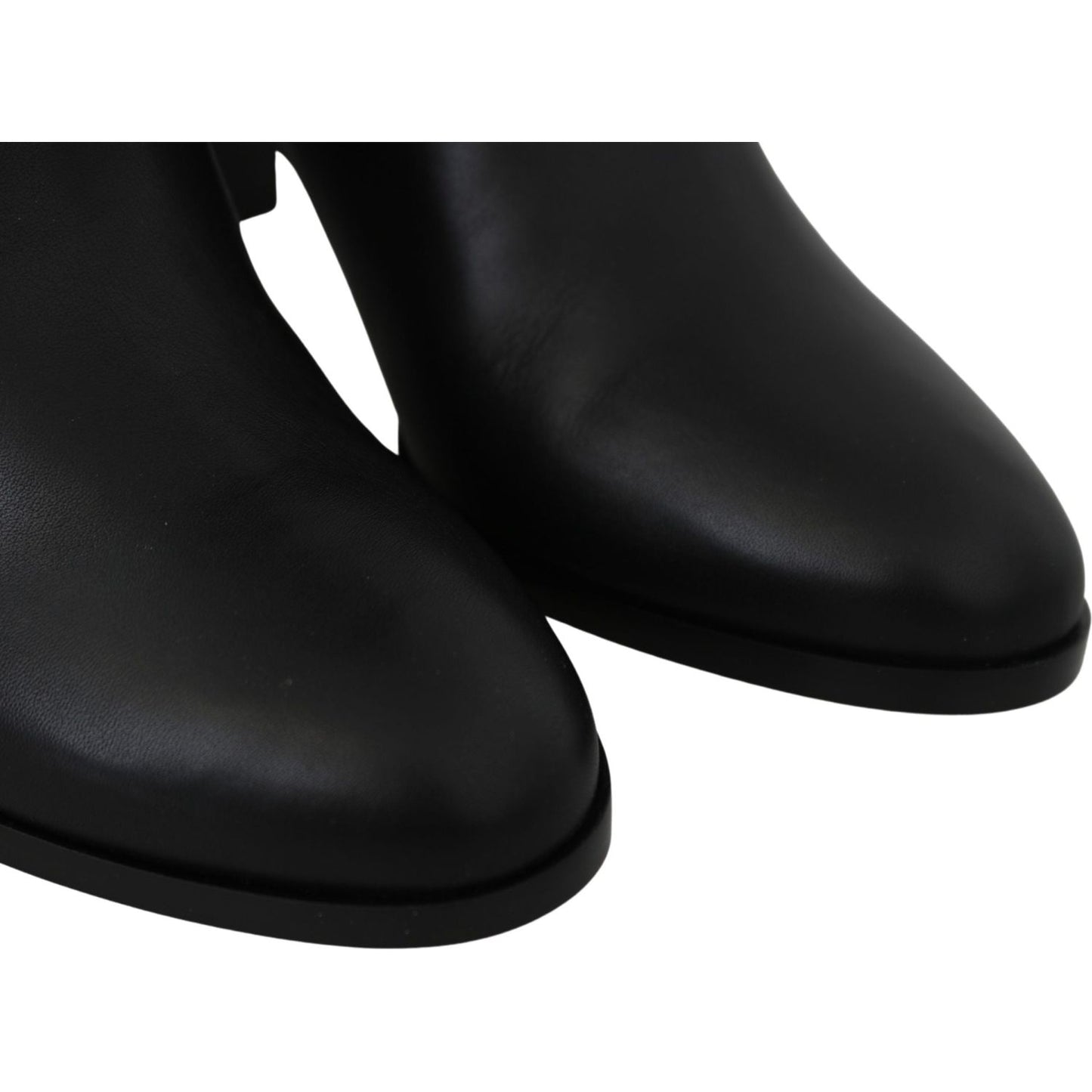 Jimmy Choo | Black Leather Madalie 80 Boots Shoes  | McRichard Designer Brands
