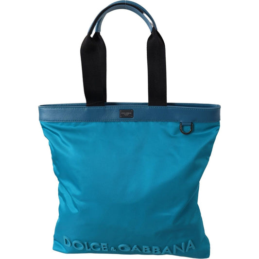 Dolce & Gabbana | Blue DG Logo Women Shopping Hand Tote Bag  | McRichard Designer Brands