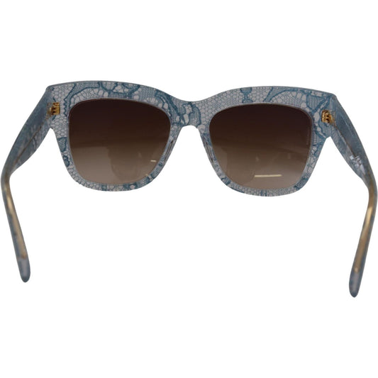 Dolce & Gabbana | Blue Lace Acetate Rectangle DG4231 Shades Sunglasses  | McRichard Designer Brands