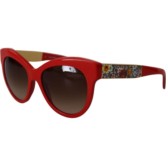 Dolce & Gabbana | Red Cat Eye Lens Floral Arm Shades DG4215 Sunglasses  | McRichard Designer Brands