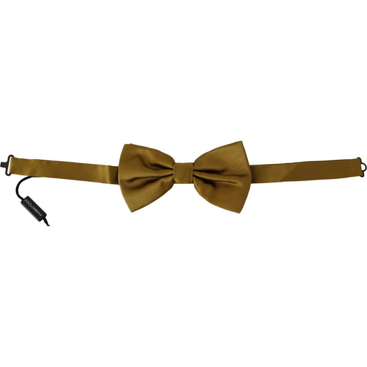 Dolce & Gabbana | Yellow Mustard 100% Silk Butterfly Papillon Men Bow Tie | McRichard Designer Brands