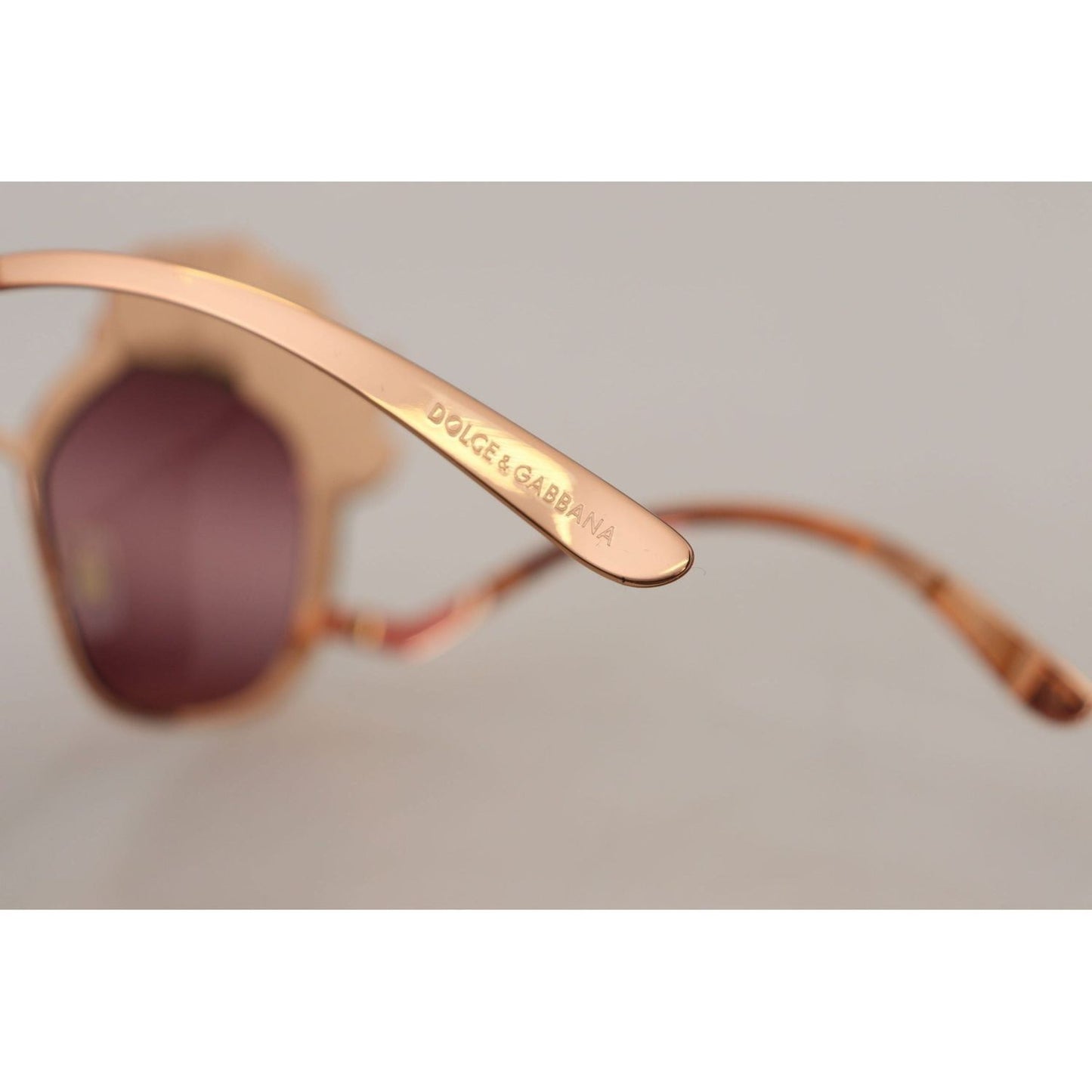 Dolce & Gabbana | Pink Gold Rose Sequin Embroidery DG2202 Sunglasses | McRichard Designer Brands