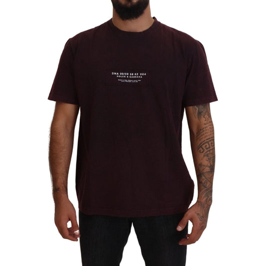 Dolce & Gabbana | Bordeaux Crewneck Short Sleeve  T-shirt | McRichard Designer Brands