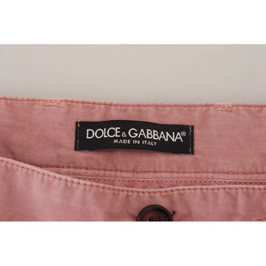 Dolce & Gabbana | Pink Chinos Cotton Casual Mens Shorts  | McRichard Designer Brands
