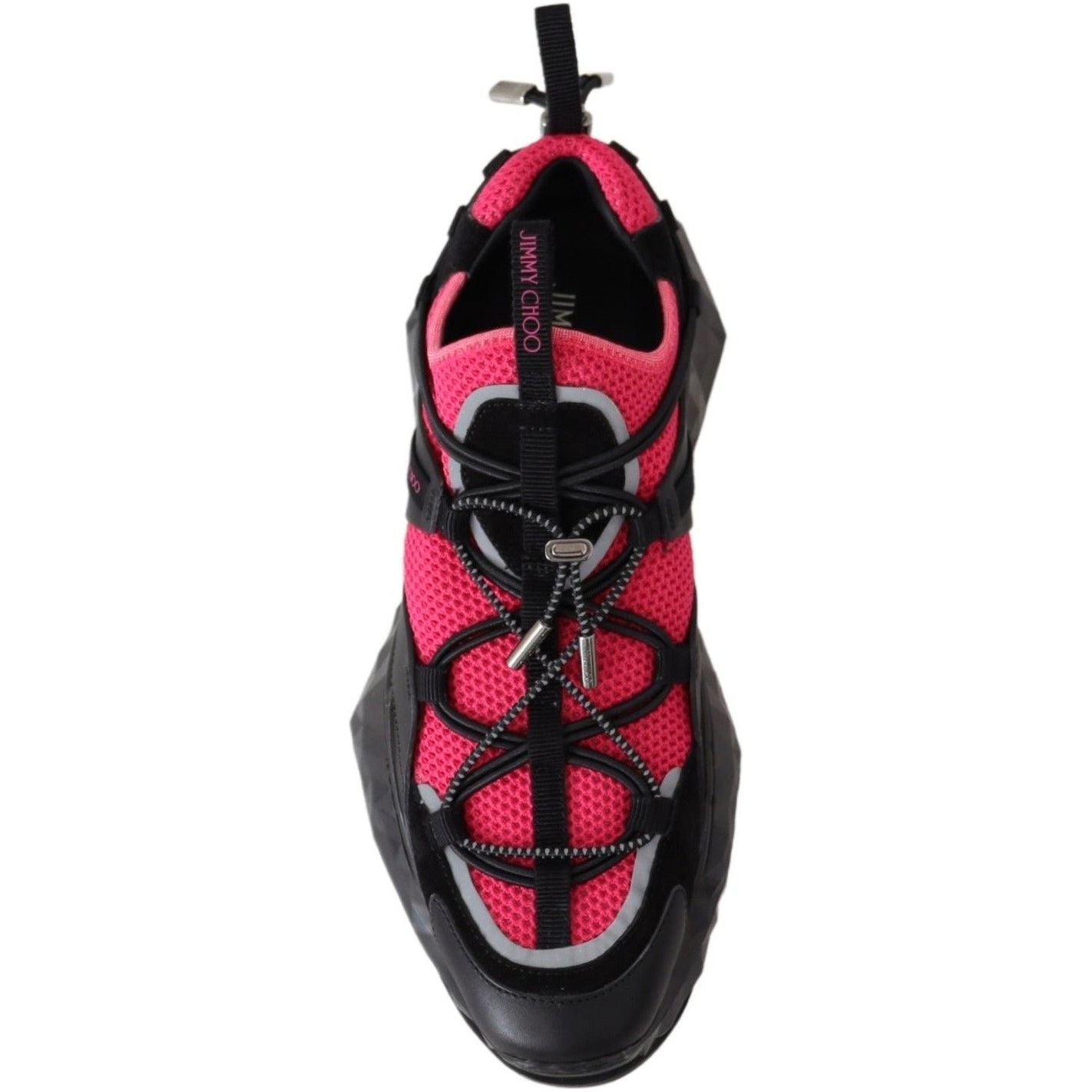 Jimmy Choo | Diamond Black Pink Leather Sneaker  | McRichard Designer Brands