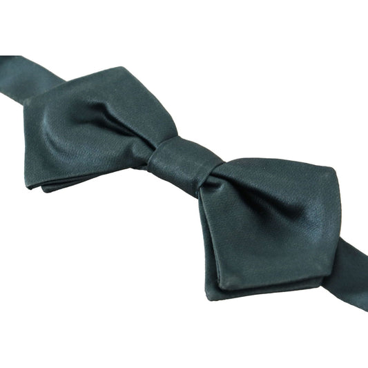 Dolce & Gabbana | Green 100% Silk Adjustable Neck Papillon Tie  | McRichard Designer Brands