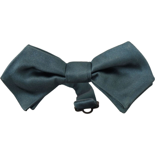 Dolce & Gabbana | Green 100% Silk Adjustable Neck Papillon Tie  | McRichard Designer Brands