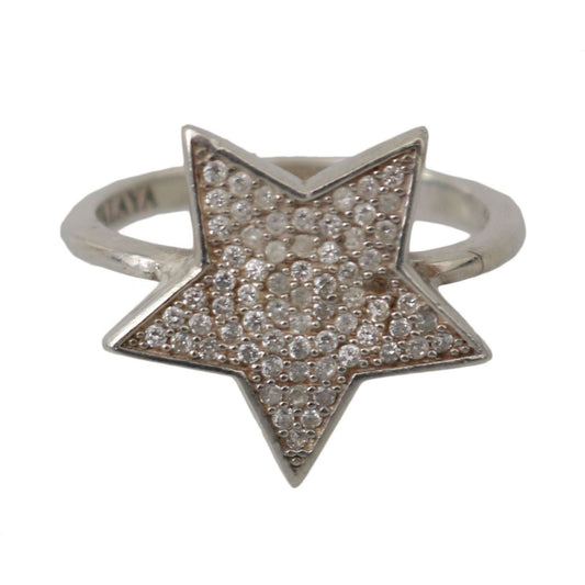 Nialaya | Silver Womens Clear CZ Star 925 Ring Ring | McRichard Designer Brands