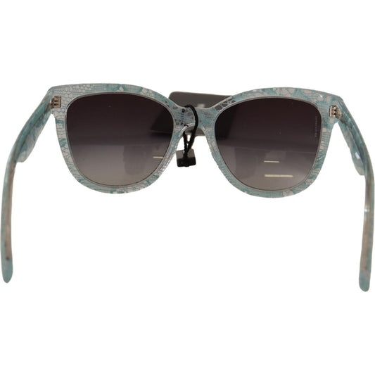 Dolce & Gabbana | Blue Lace Crystal Acetate Butterfly DG4190 Sunglasses | McRichard Designer Brands