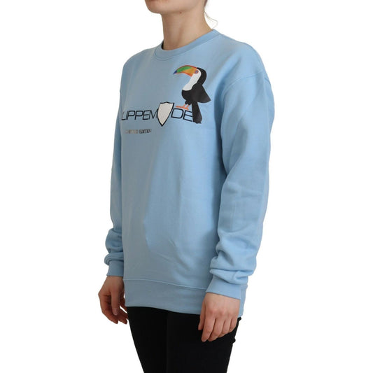 Philippe Model | Light Blue Logo Printed Long Sleeves Sweater - McRichard Designer Brands