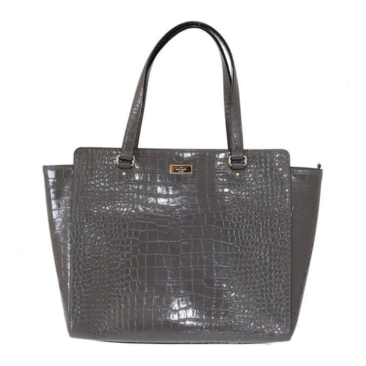 Kate Spade | Gray Elissa Bristol Drive Croc Hand Bag WOMAN HANDBAG | McRichard Designer Brands