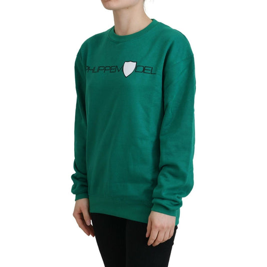 Philippe Model | Green Printed Long Sleeves Pullover Sweater - McRichard Designer Brands