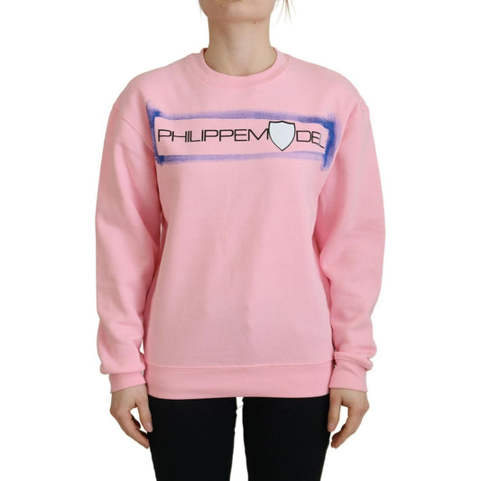 Philippe Model | Pink Printed Long Sleeves Pullover Sweater - McRichard Designer Brands