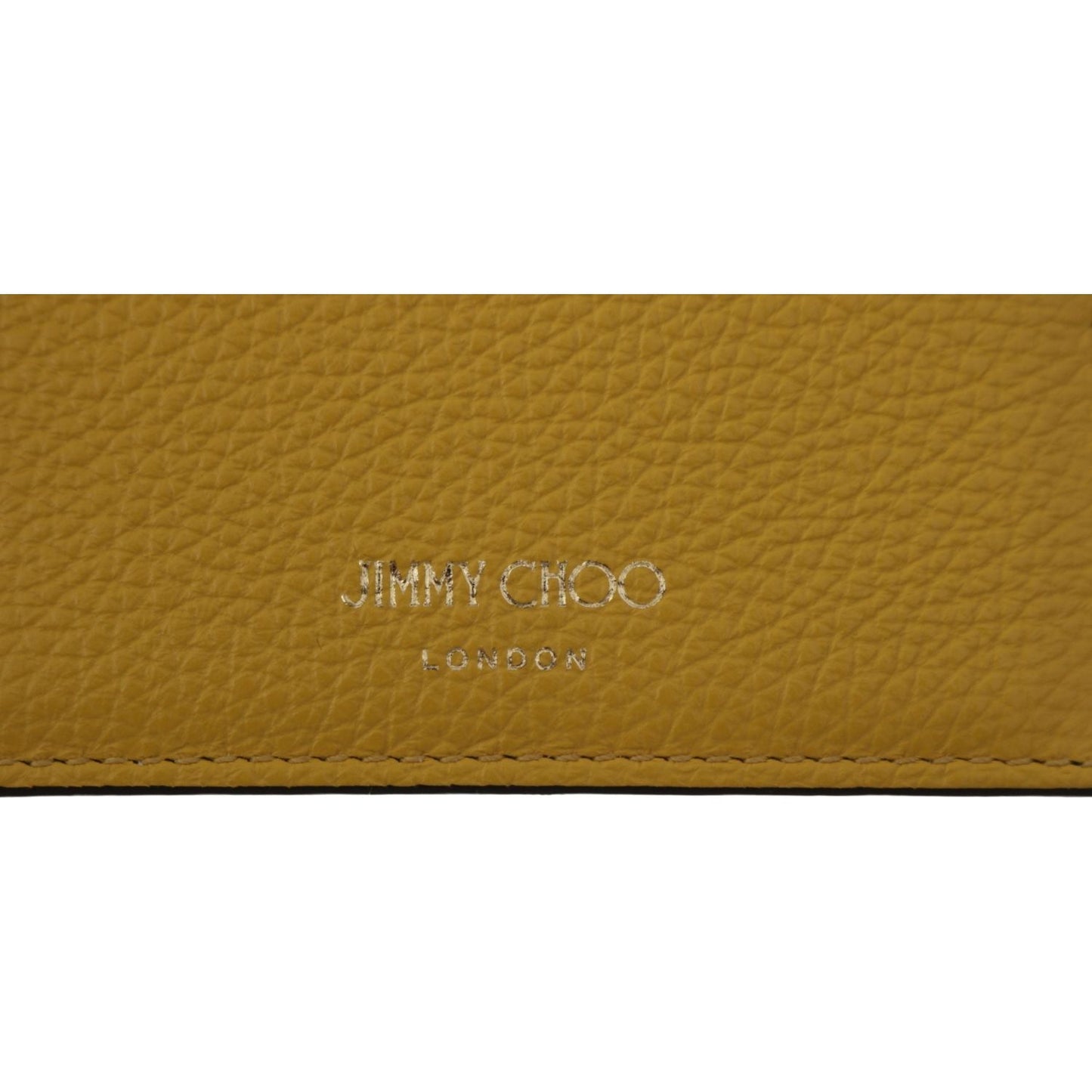 Jimmy Choo | Aarna Yellow Leather Card Holder  | McRichard Designer Brands