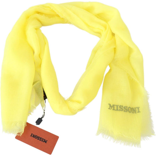 Missoni | Yellow Cashmere Mesh Unisex Scarf | 219.00 - McRichard Designer Brands