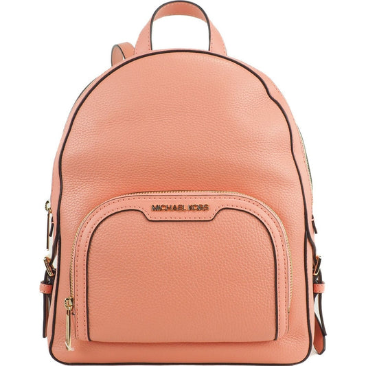 Michael Kors | Jaycee Medium Sherbert Pebbled Leather Zip Pocket Backpack Bookbag - McRichard Designer Brands