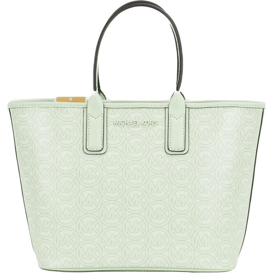 Michael Kors | Michael Kors Jodie Small Jacquard Logo Recycled Polyester Tote Handbag Atom Green  | McRichard Designer Brands