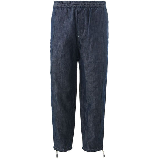 Emporio Armani | Blue Trousers with Elastic Band on Waist  | McRichard Designer Brands