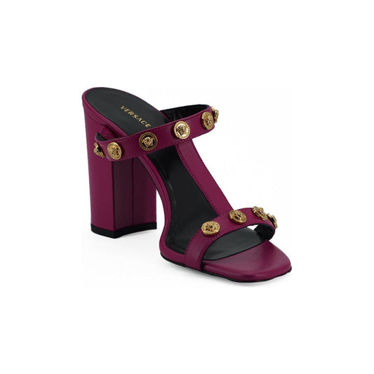 Versace | Purple Calf Leather High Heel Sandals  | McRichard Designer Brands