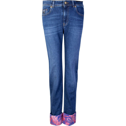 Versace Jeans | Melissa Blue Cotton Denim Jeans  | McRichard Designer Brands
