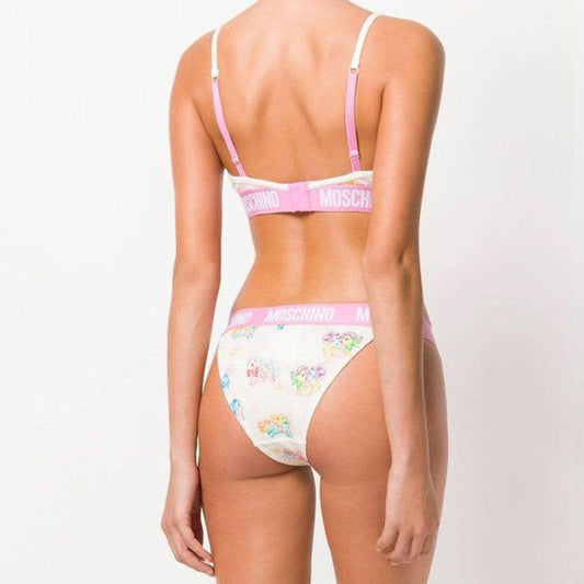 Moschino | White My Little Pony Bra Briefs Set Two Piece Bikini  | McRichard Designer Brands