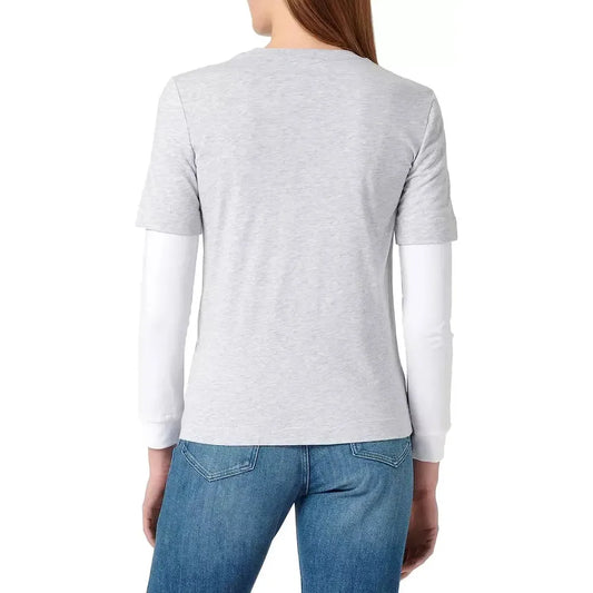 Love Moschino | Gray Cotton Tops & T-Shirt  | McRichard Designer Brands