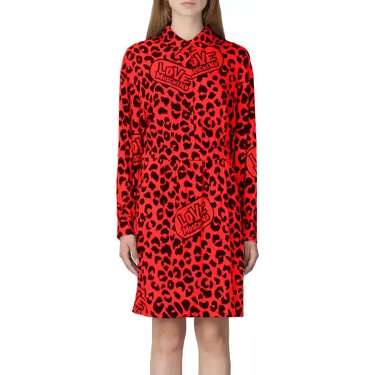 Love Moschino | Red Viscose Dress  | McRichard Designer Brands