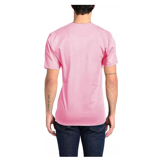 Yes Zee | Pink Cotton T-Shirt | McRichard Designer Brands