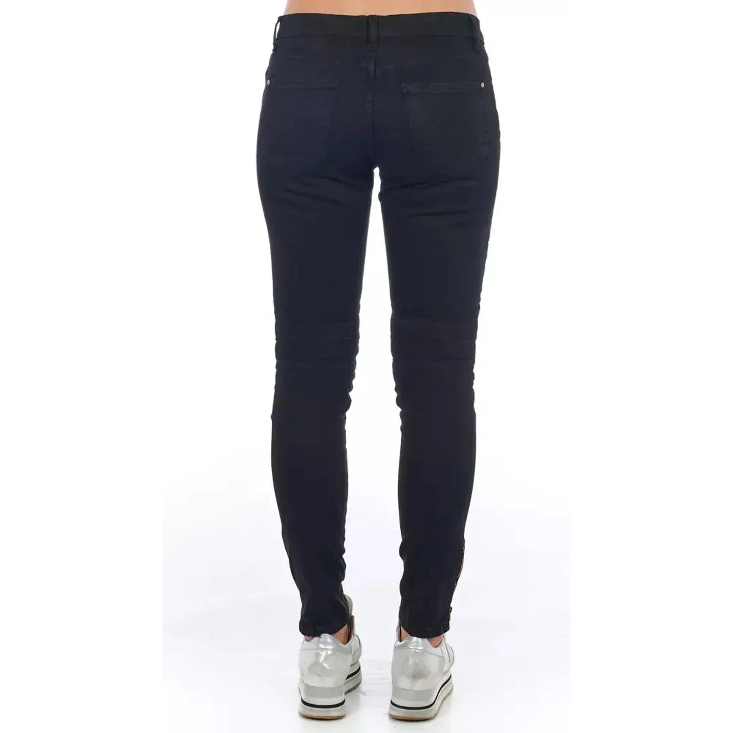 Frankie Morello | Black Cotton Jeans & Pant | McRichard Designer Brands