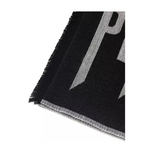 Philipp Plein | Gray Wool Scarf | McRichard Designer Brands