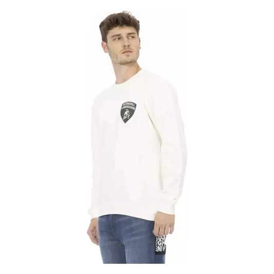 Automobili Lamborghini | White Cotton Sweater  | McRichard Designer Brands