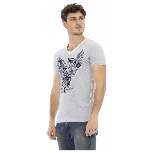 Trussardi Action | Gray Cotton T-Shirt  | McRichard Designer Brands