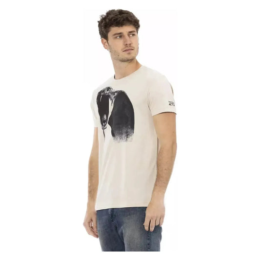 Trussardi Action | Beige Cotton T-Shirt  | McRichard Designer Brands
