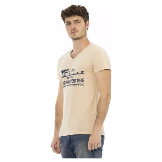 Trussardi Action | Beige Cotton T-Shirt  | McRichard Designer Brands