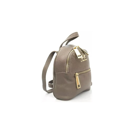 La Martina | Brown Calfskin Messenger Bag  | McRichard Designer Brands