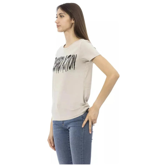 Trussardi Action | Beige Cotton Tops & T-Shirt  | McRichard Designer Brands
