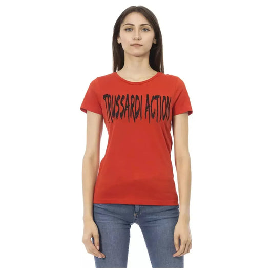 Trussardi Action | Red Cotton Tops & T-Shirt  | McRichard Designer Brands