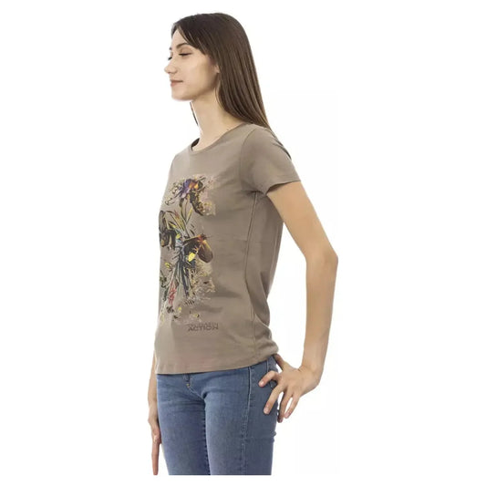 Trussardi Action | Brown Cotton Tops & T-Shirt  | McRichard Designer Brands