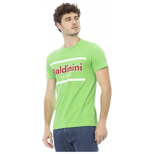 Baldinini Trend | Green Cotton T-Shirt | McRichard Designer Brands