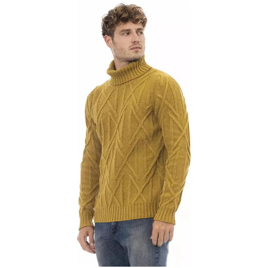 Alpha Studio | Yellow Merino Wool Sweater | McRichard Designer Brands