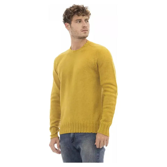 Alpha Studio | Yellow Wool Sweater | McRichard Designer Brands
