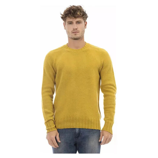 Alpha Studio | Yellow Wool Sweater | McRichard Designer Brands