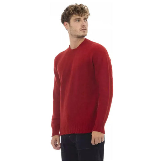 Alpha Studio | Red Wool Sweater | McRichard Designer Brands