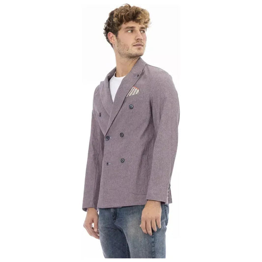 Distretto12 | Purple Cotton Blazer | McRichard Designer Brands